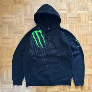 Vintage y2k Monster Energy Pullover hoodie Size Medium